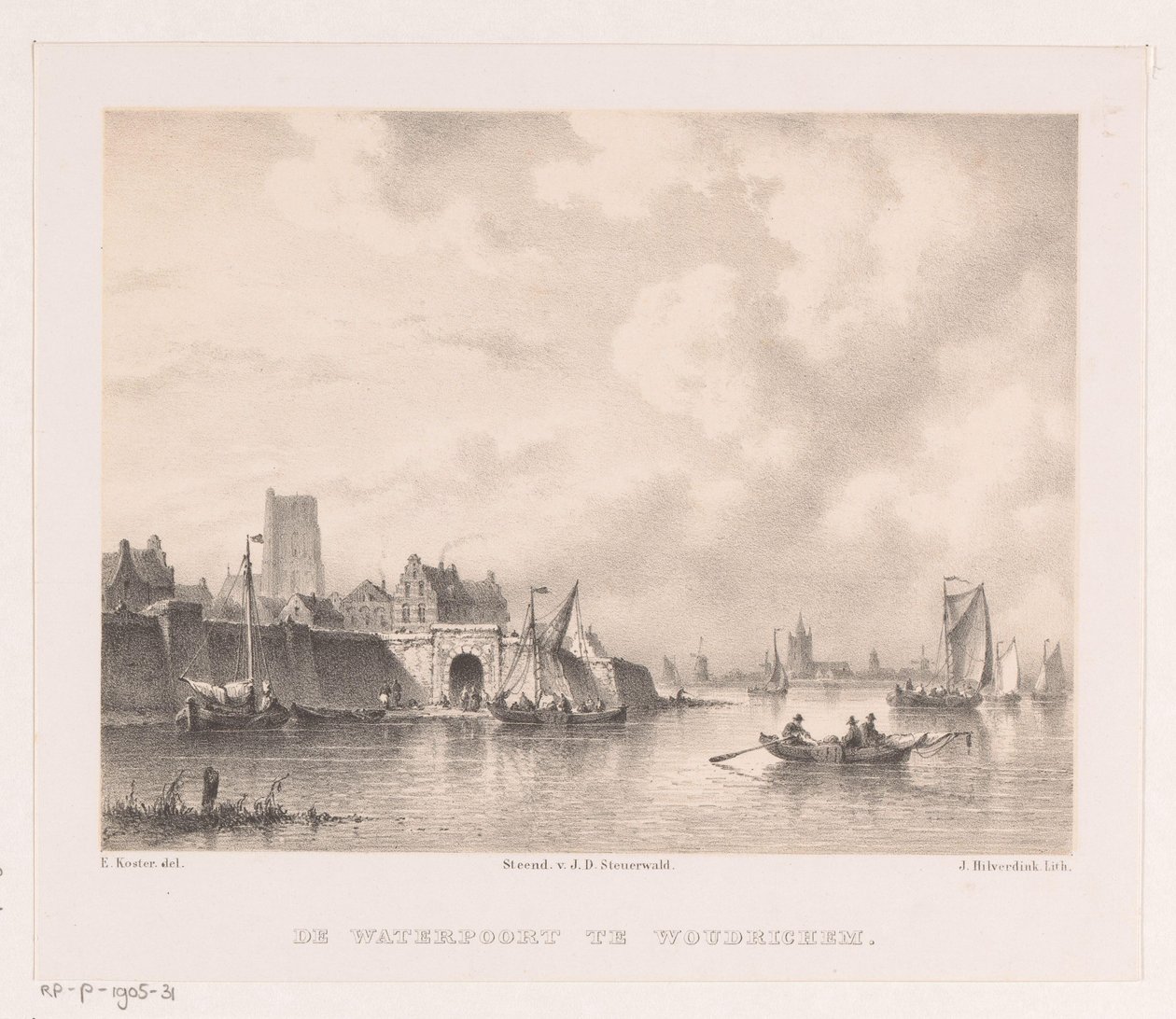 Wassertor in Woudrichem von Johannes Hilverdink