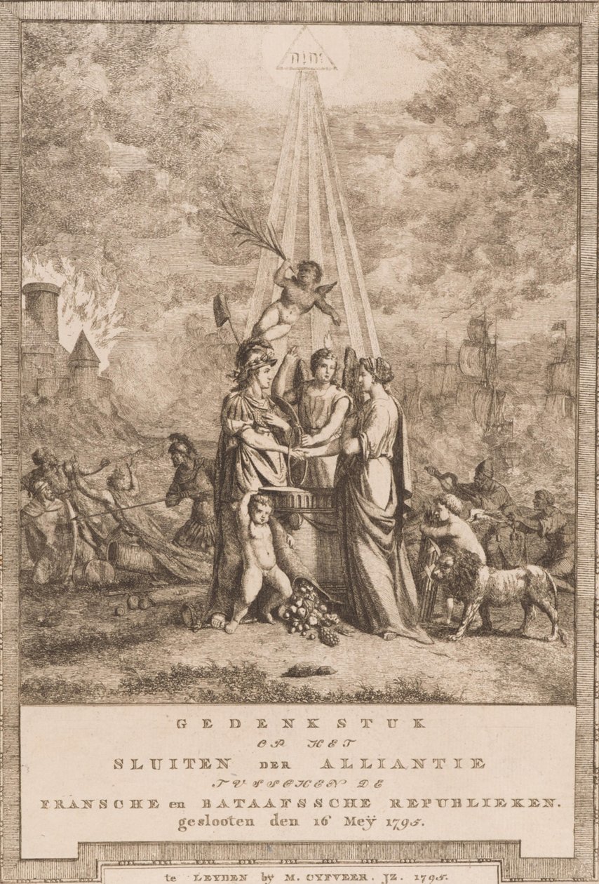 Gedenkstück zum Abschluss des Bündnisses zwischen der Französischen und der Batavischen Republik (16. Mai 1795) von Johannes Huibert Prins