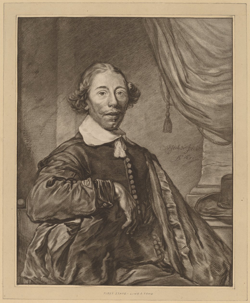 Porträt eines sitzenden Mannes von Johannes Kornlein