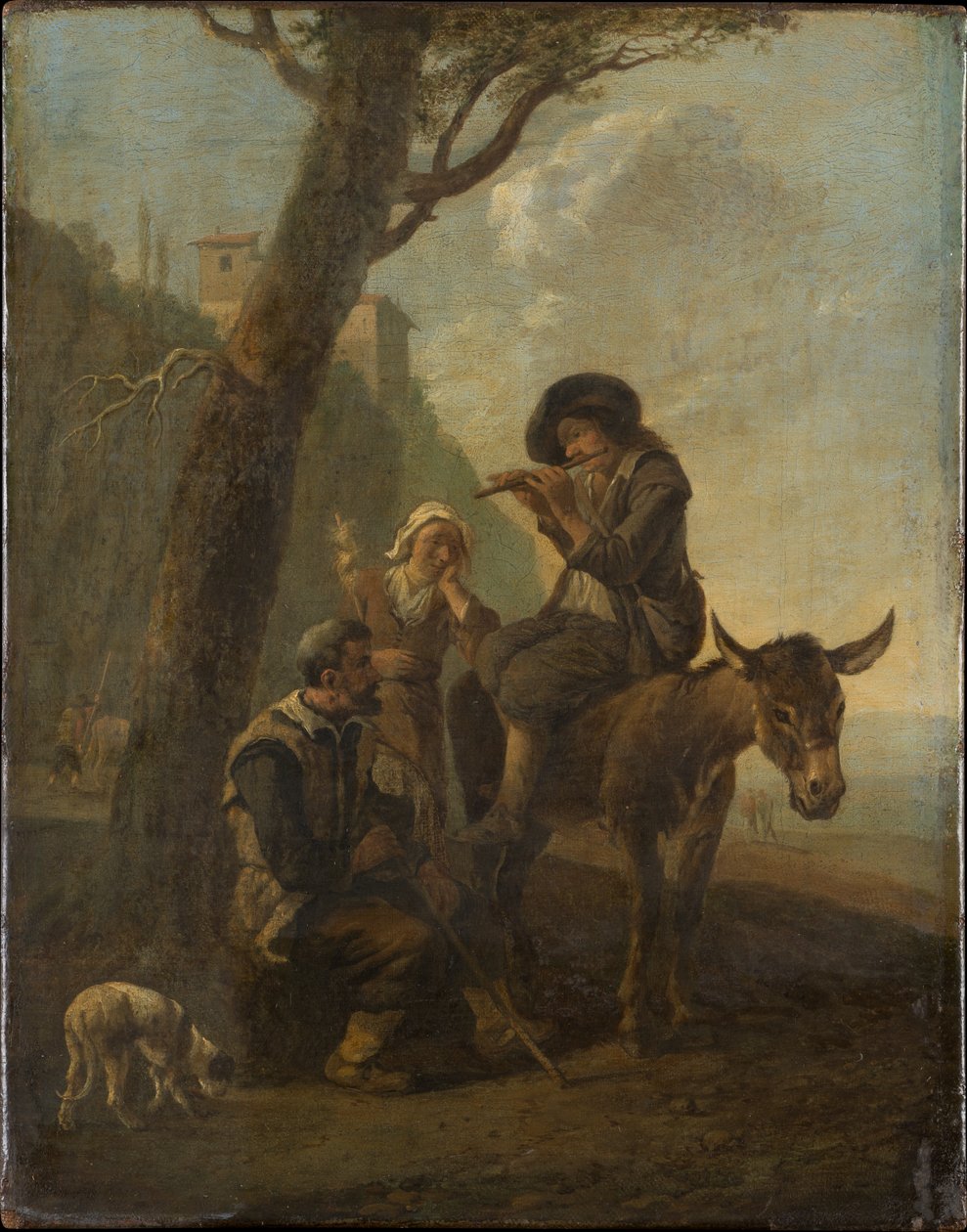 Römische Hirtenfamilie, die unter einem Baum ruht von Johannes Lingelbach