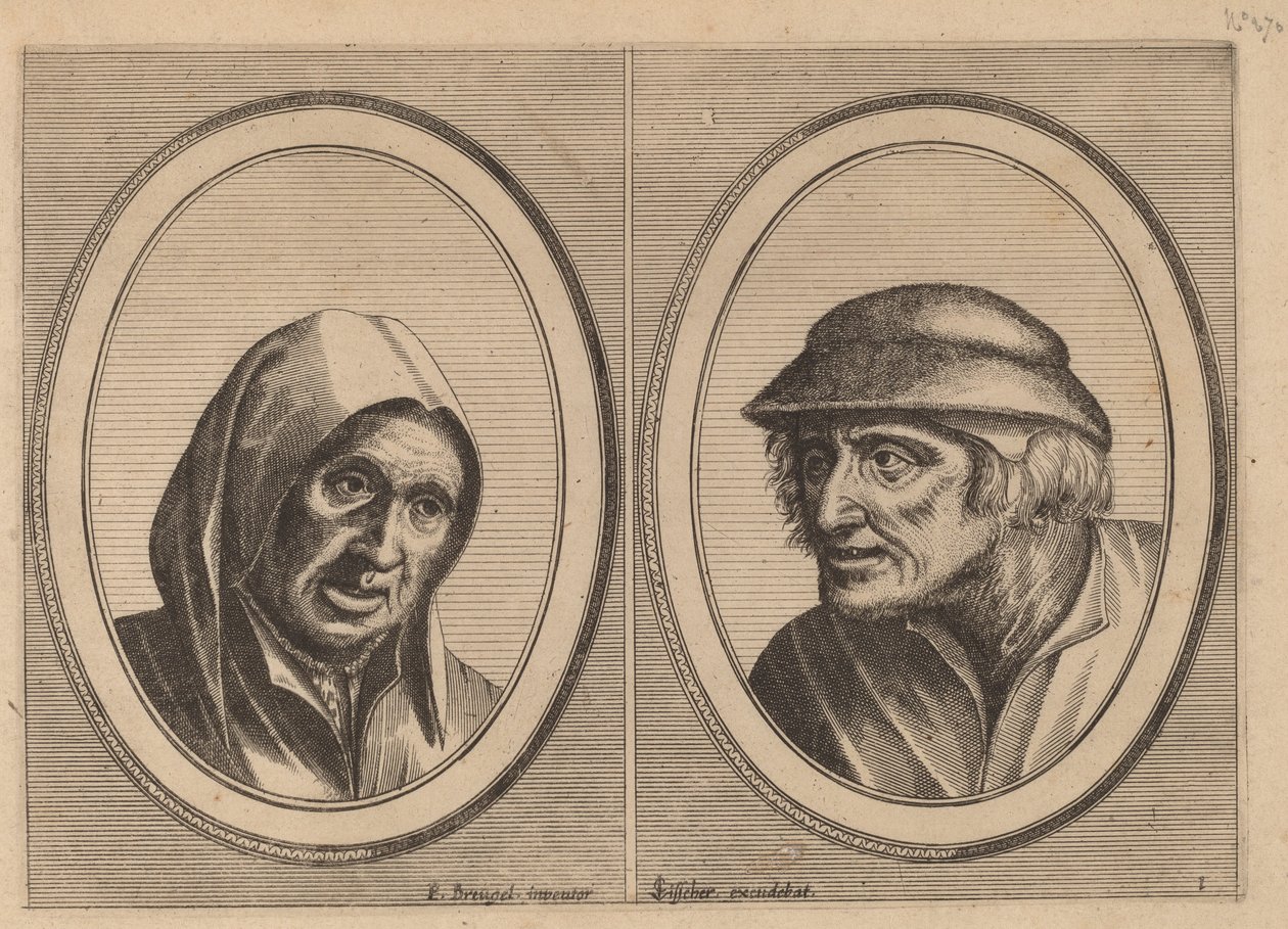 "Susanna Smuls" und "Leuye Joost" von Johannes and Lucas van Doetechum after Pieter Bruegel the Elder