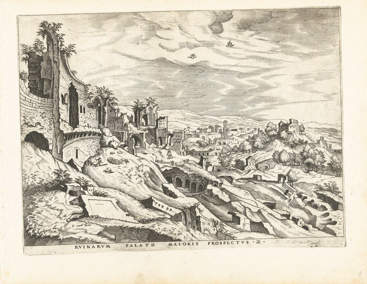 Zweiter Blick auf den Palatin in Rom von Johannes of Lucas van Doetechum (attributed to)