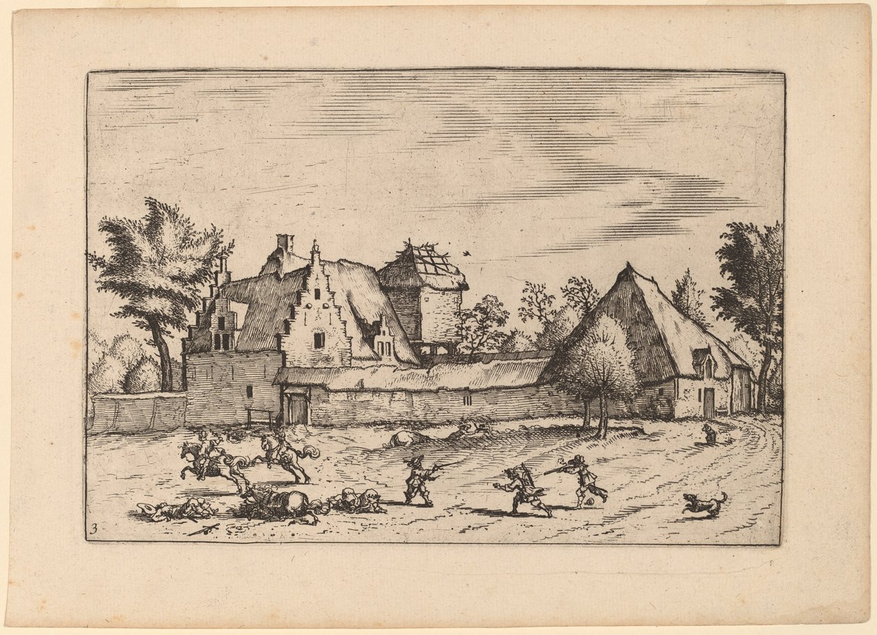 Höfe in einem Hof von Johannes van Doetechum, the Elder and Lucas