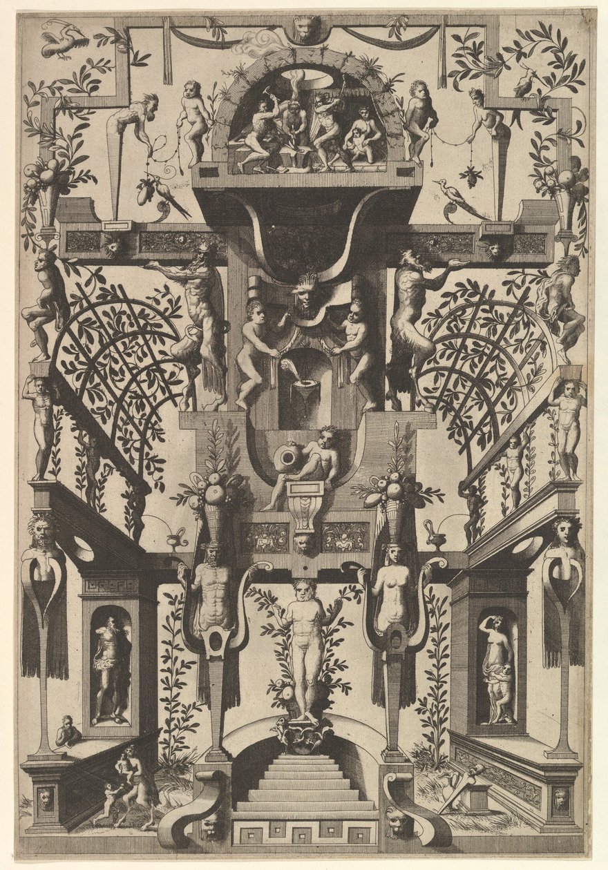 Moderne Groteske Dekoration, 1557 von Johannes van Doetecum I