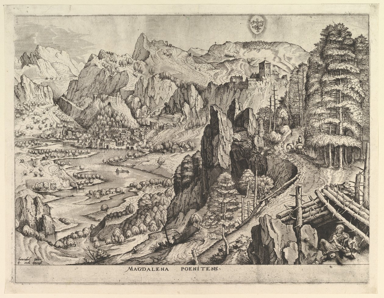 Die reuige Magdalena aus Die großen Landschaften von Johannes van Doetecum I