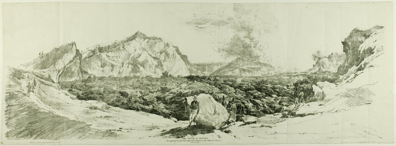 Der Krater des Vesuvs von John Auldjo