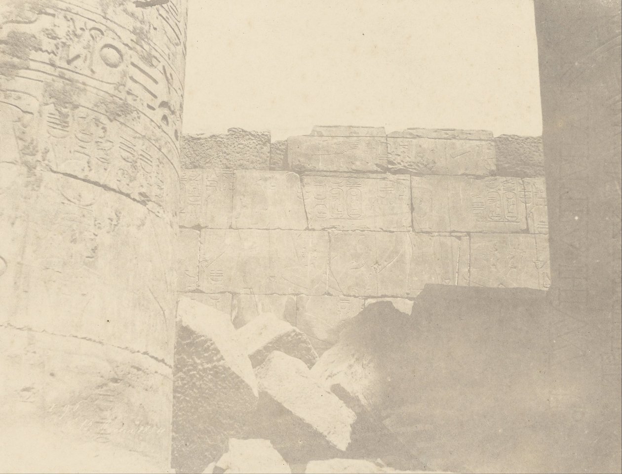 (Karnak, Hypostylensaal, Nordwand (Innenseite)) von John Beasly Greene