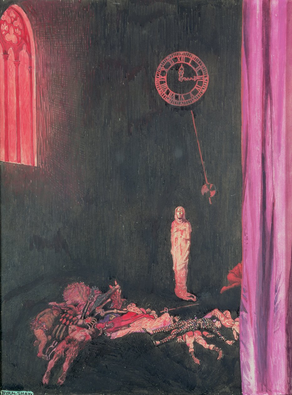 Dunkelheit und Verfall und der Rote Tod herrschten uneingeschränkt, Illustration für 
