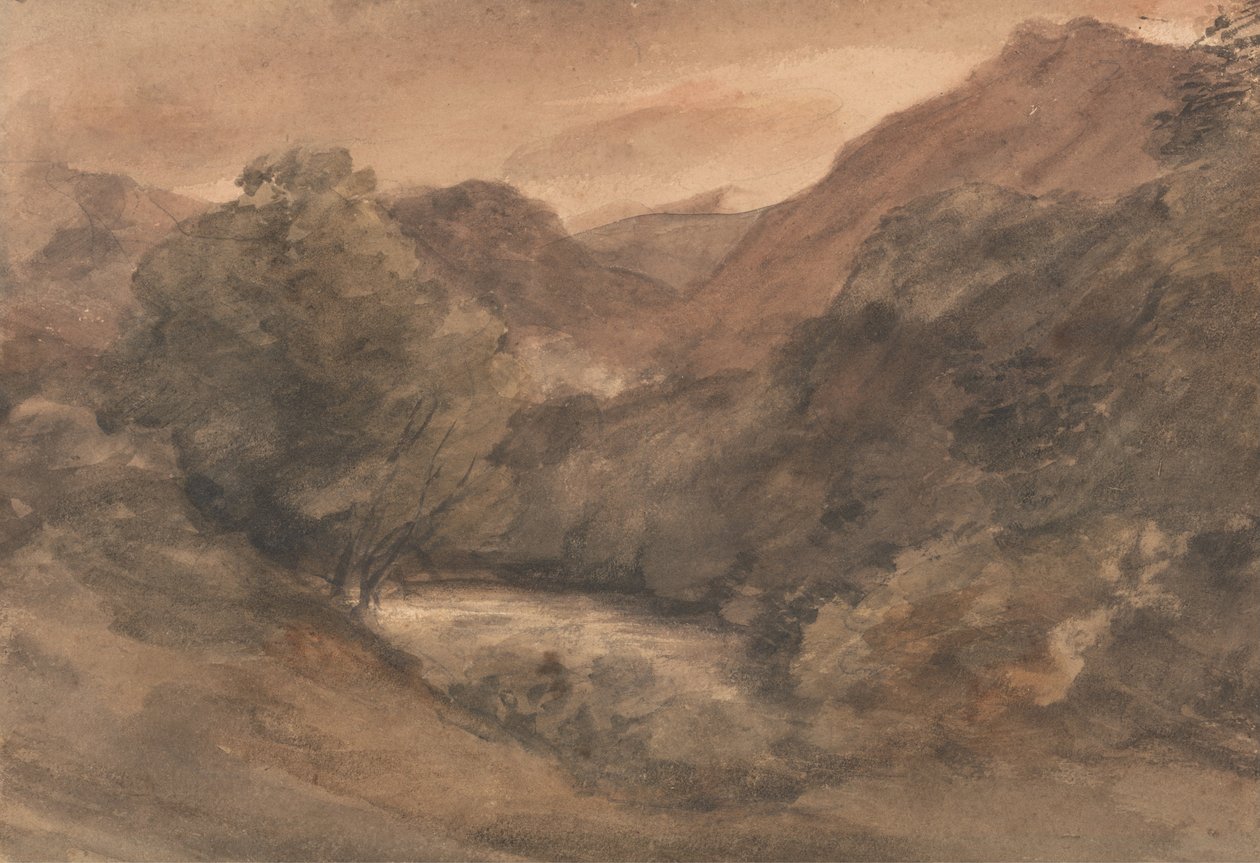 Borrowdale - Abend nach einem schönen Tag, 1. Oktober 1806 von John Constable