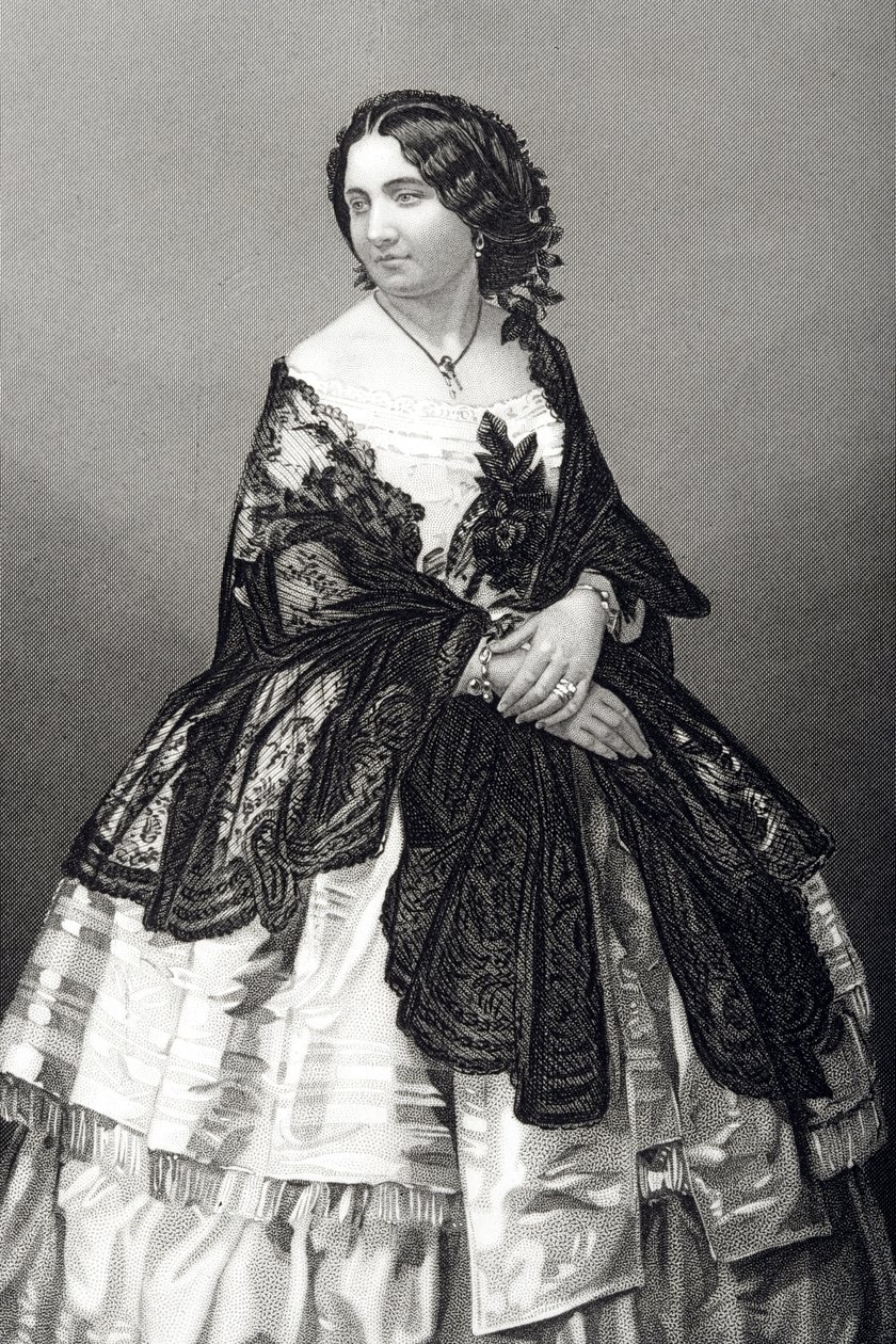 Miss Arabella Goddard (1836-1922) graviert von D.J. Pound nach einem Foto, aus 