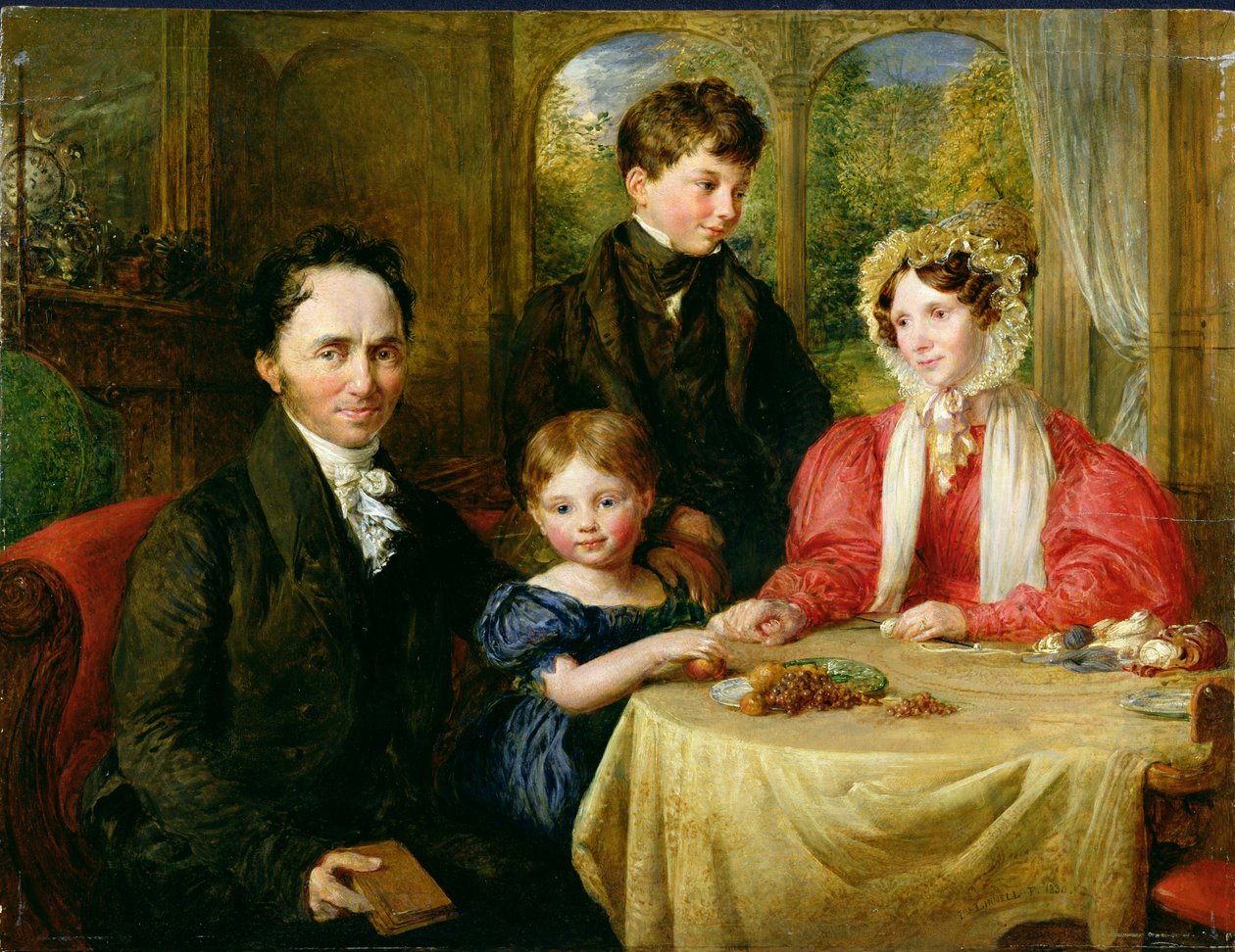 W.A. Garrett und Familie, 1830 von John Linnell