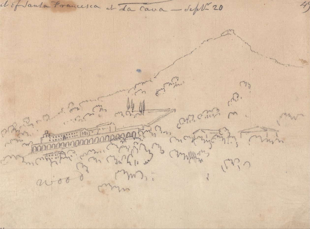 Santa Francesca in La Cava, 20. September von John Robert Cozens