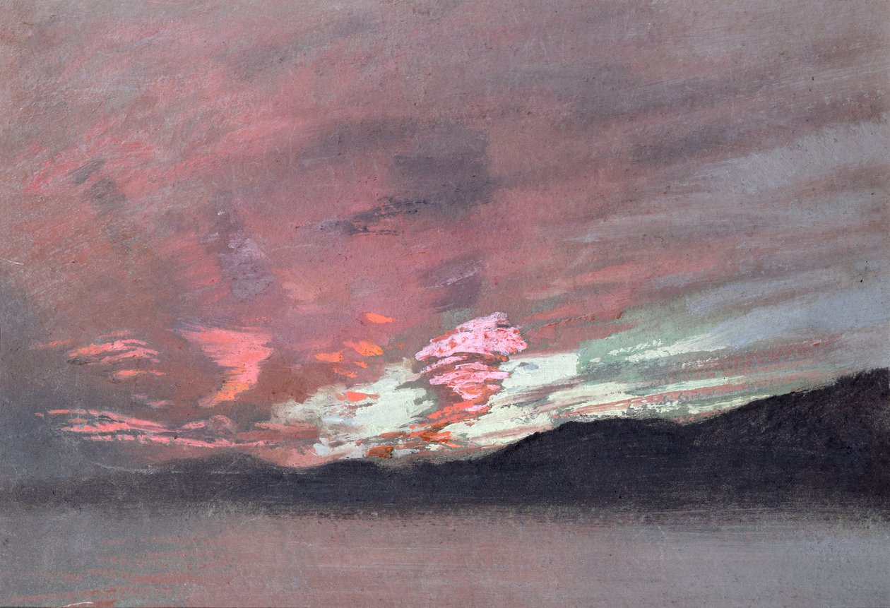 Stürmischer Sonnenuntergang von Brantwood, Ruskins Zuhause in Cumbria von John Ruskin