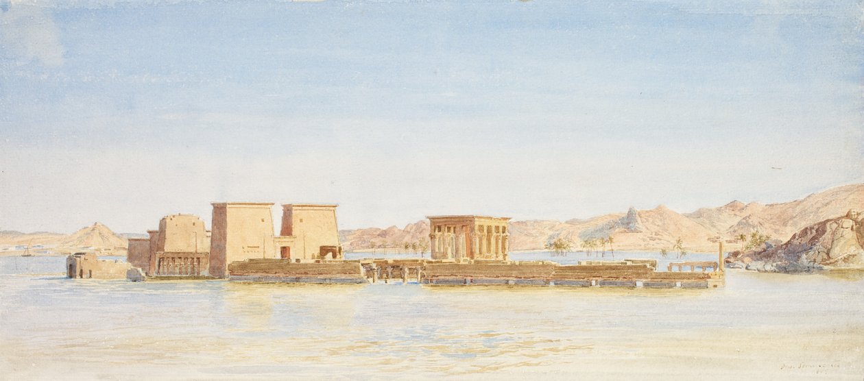 Der Tempel der Isis auf der Insel Philae, ca. 1907-10 von John Somerscales