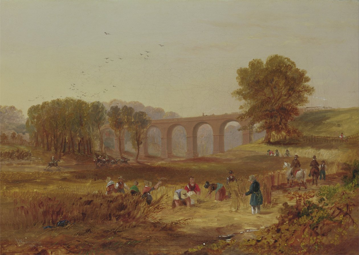 Corby Viadukt, die Newcastle und Carlisle Eisenbahn von John Wilson Carmichael