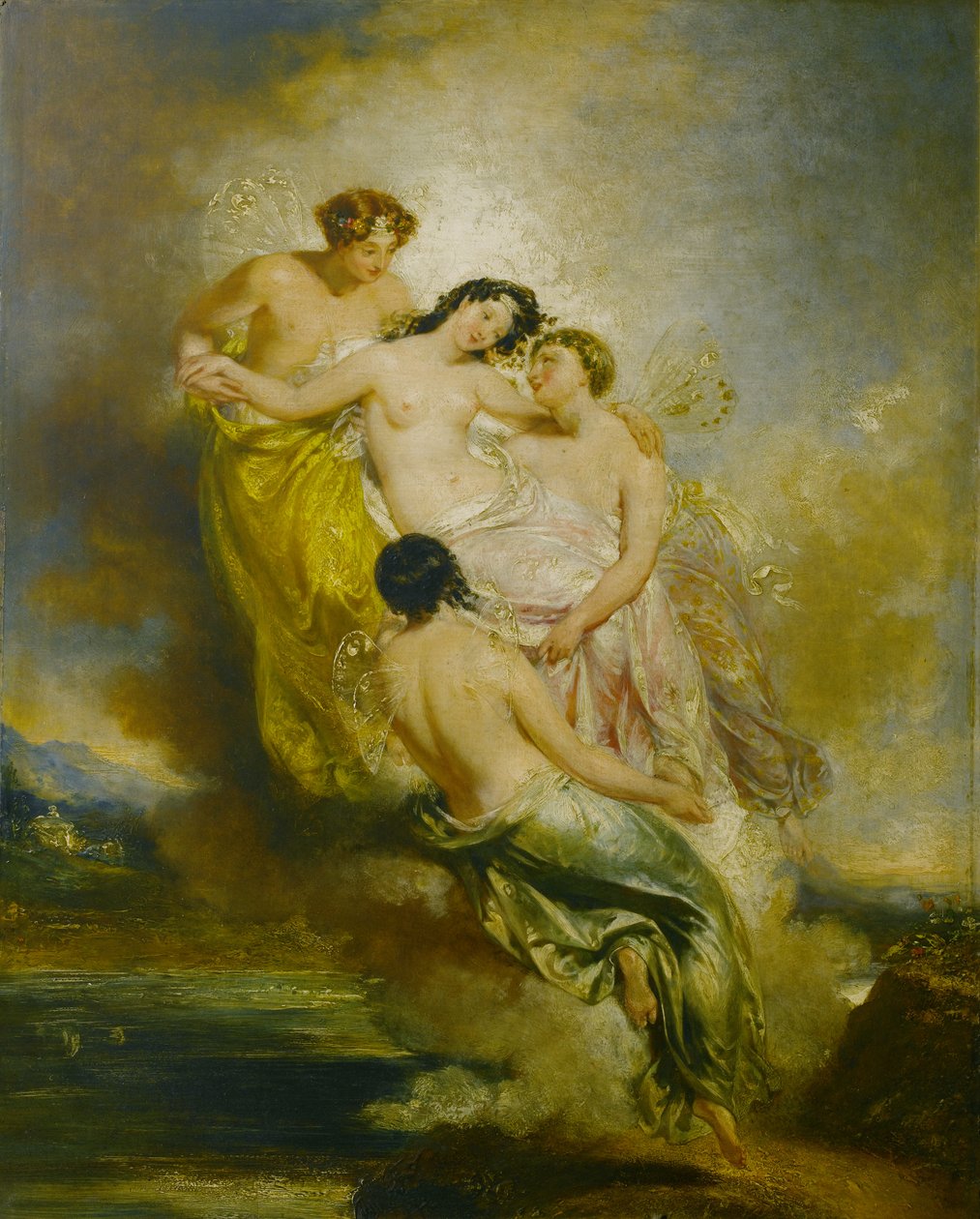 Psyche wird von Zephyren ins Tal der Freude gebracht, 1826 von John Wood