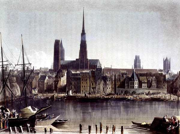 Ansicht von Rouen, aus 