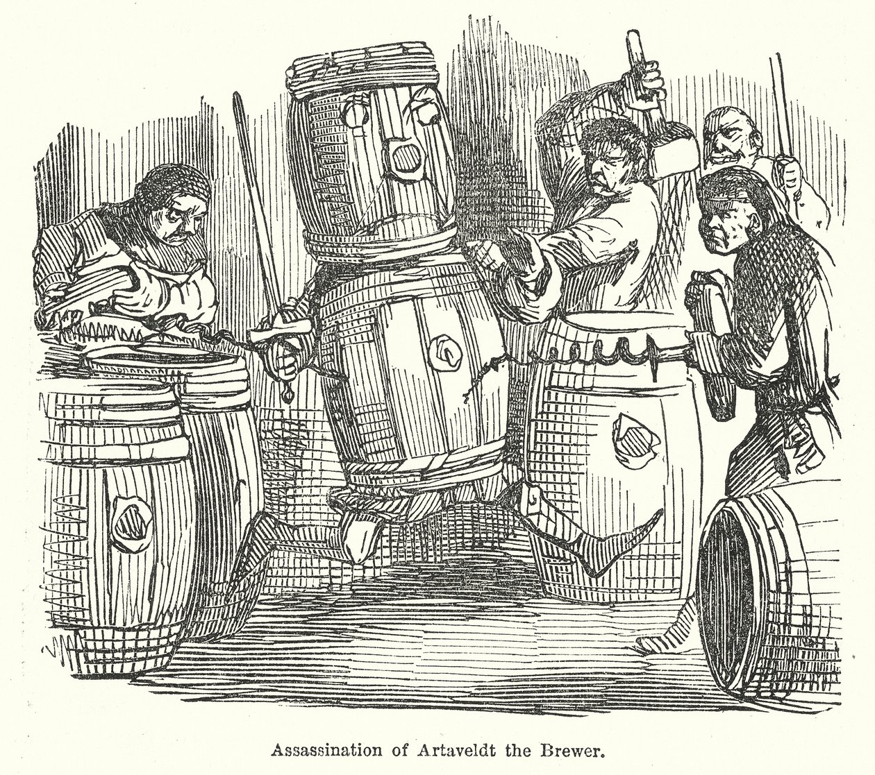 Ermordung von Artaveldt dem Brauer (Gravur) von John (after) Leech