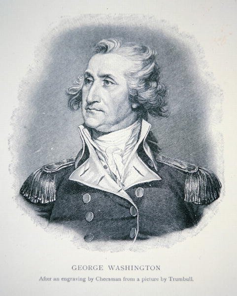 George Washington, graviert von Thomas Cheesman von John (after) Trumbull