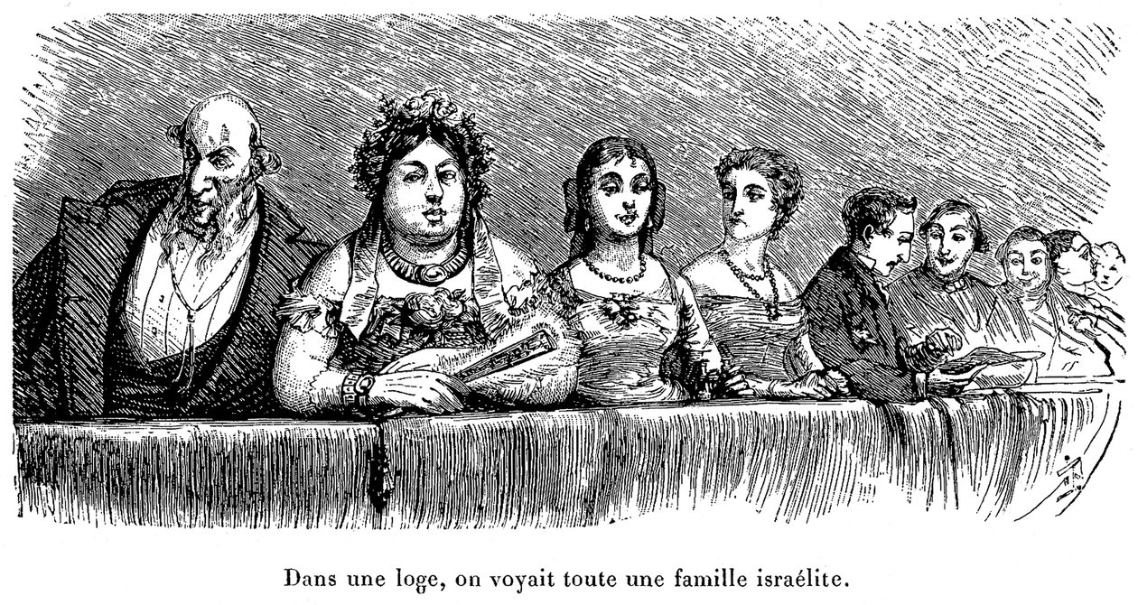 Israelische Familie in einer Theaterloge in Russland von Walter Charles Mills