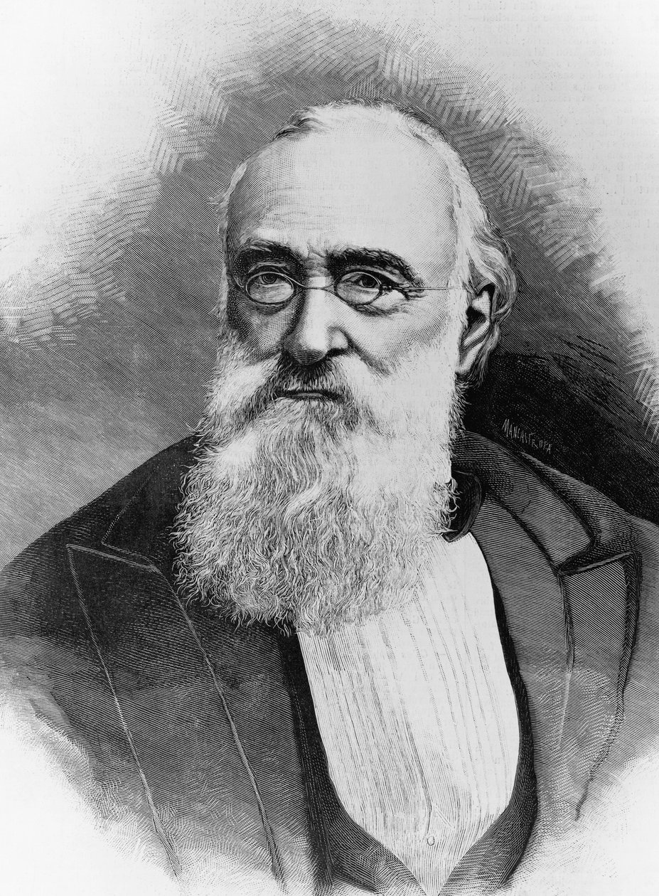 Porträt von Agostino Depretis (1813-1887), italienischer Staatsmann und Premierminister des Königreichs Italien, Gravur nach einem Foto von Michele Schemboche (aktiv 1856-ca. 1906) von Walter Charles Mills