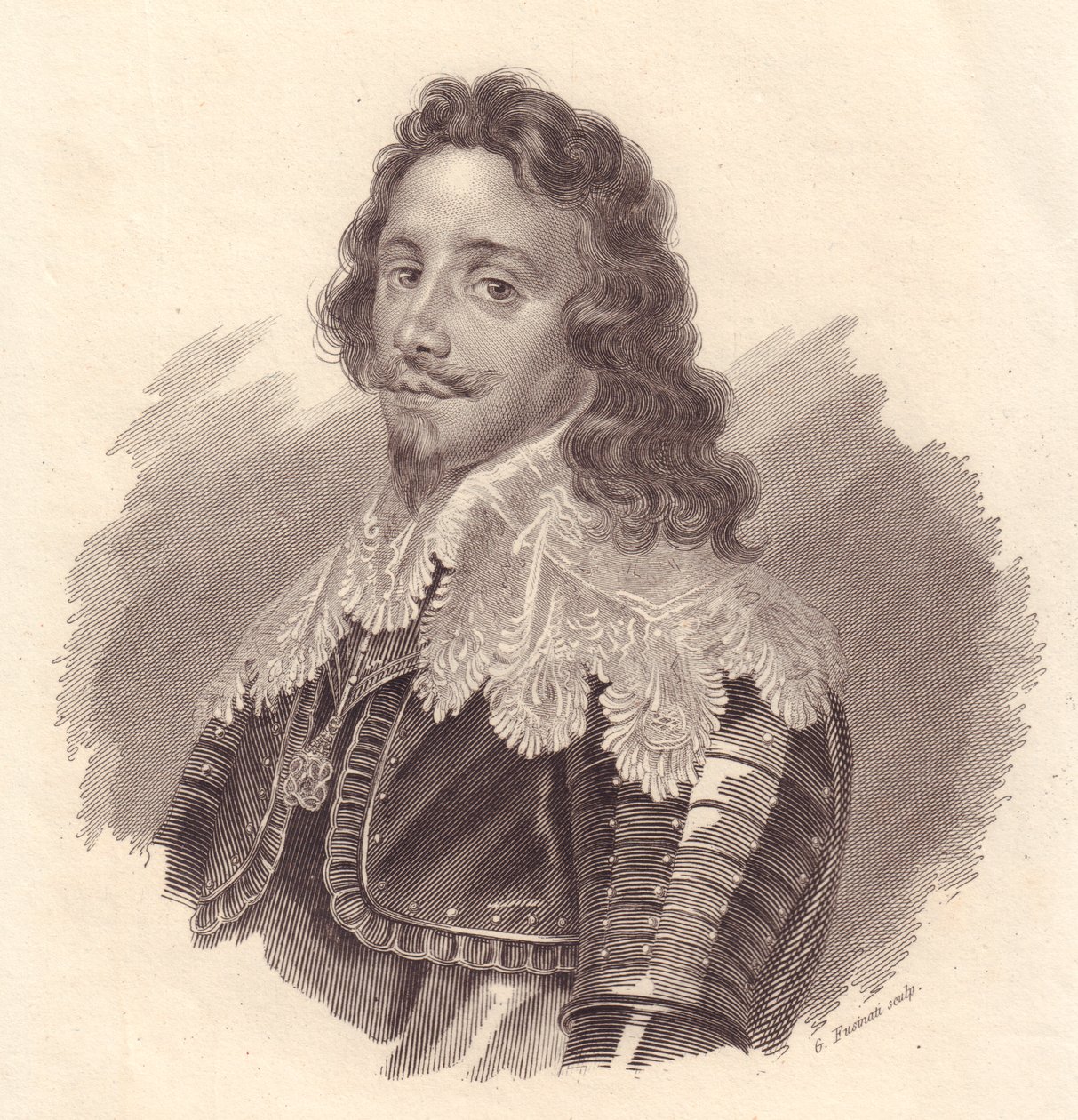 Porträt von Thomas Franz von Savoyen, Prinz von Carignano (1596-1656), Kupferstich von G Fusinati nach einem Gemälde von Van Dick von Walter Charles Mills