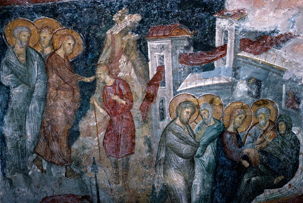 Szenen aus dem Leben Jesu, Fresko in der Agia Sophia Kirche von Walter Charles Mills