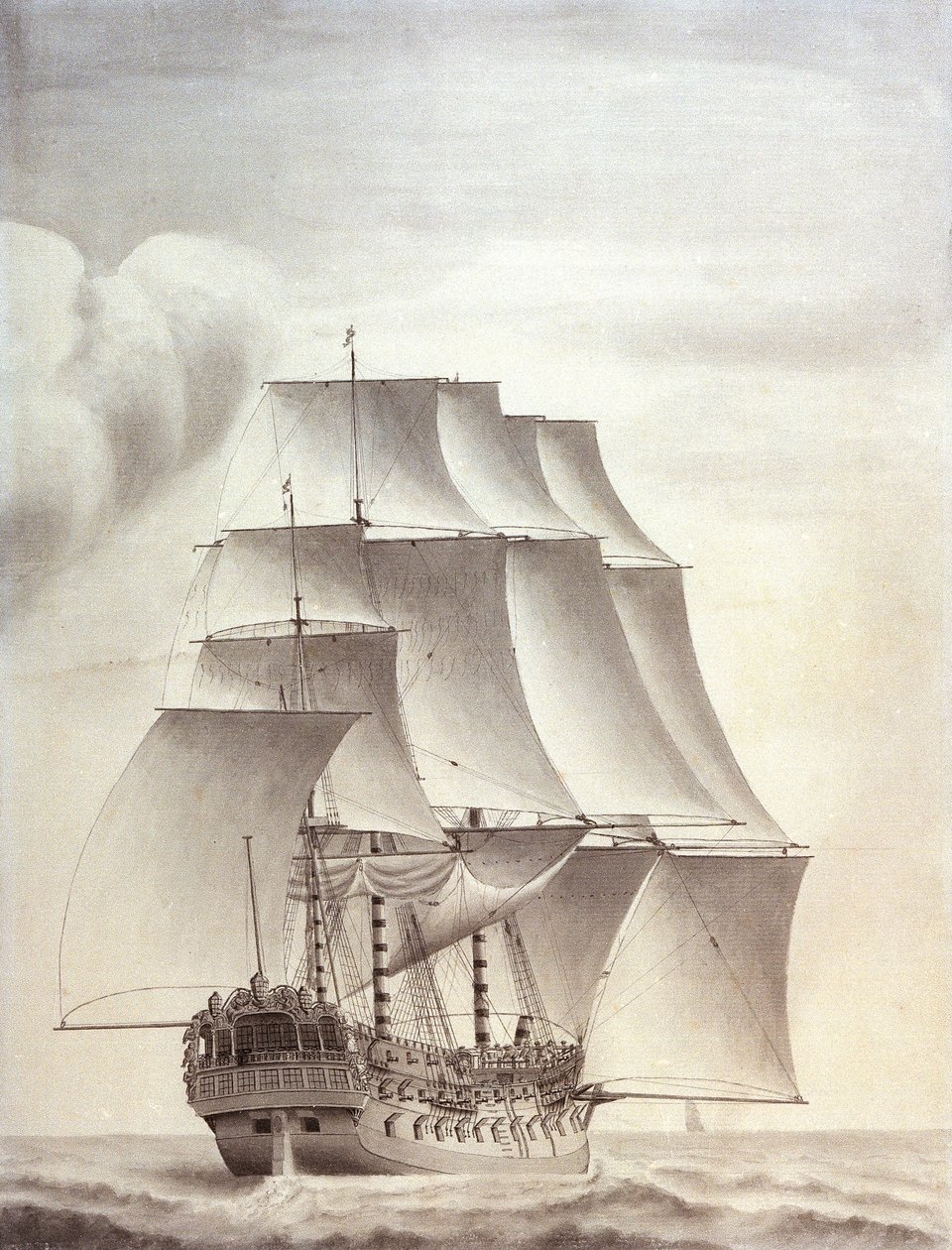 Porträt des englischen Schiffes 