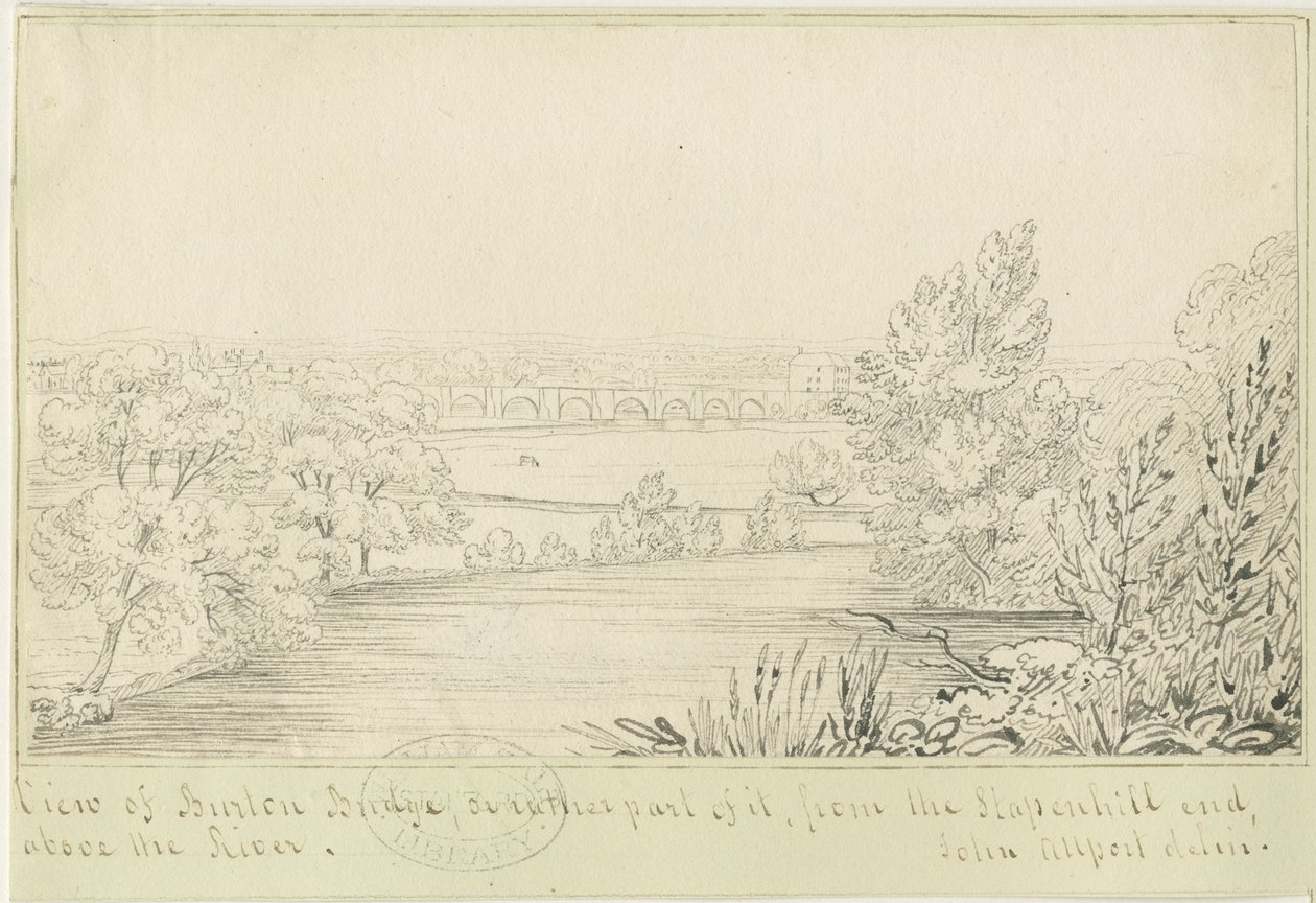 Burton-upon-Trent Brücke und Stadt von John Allport