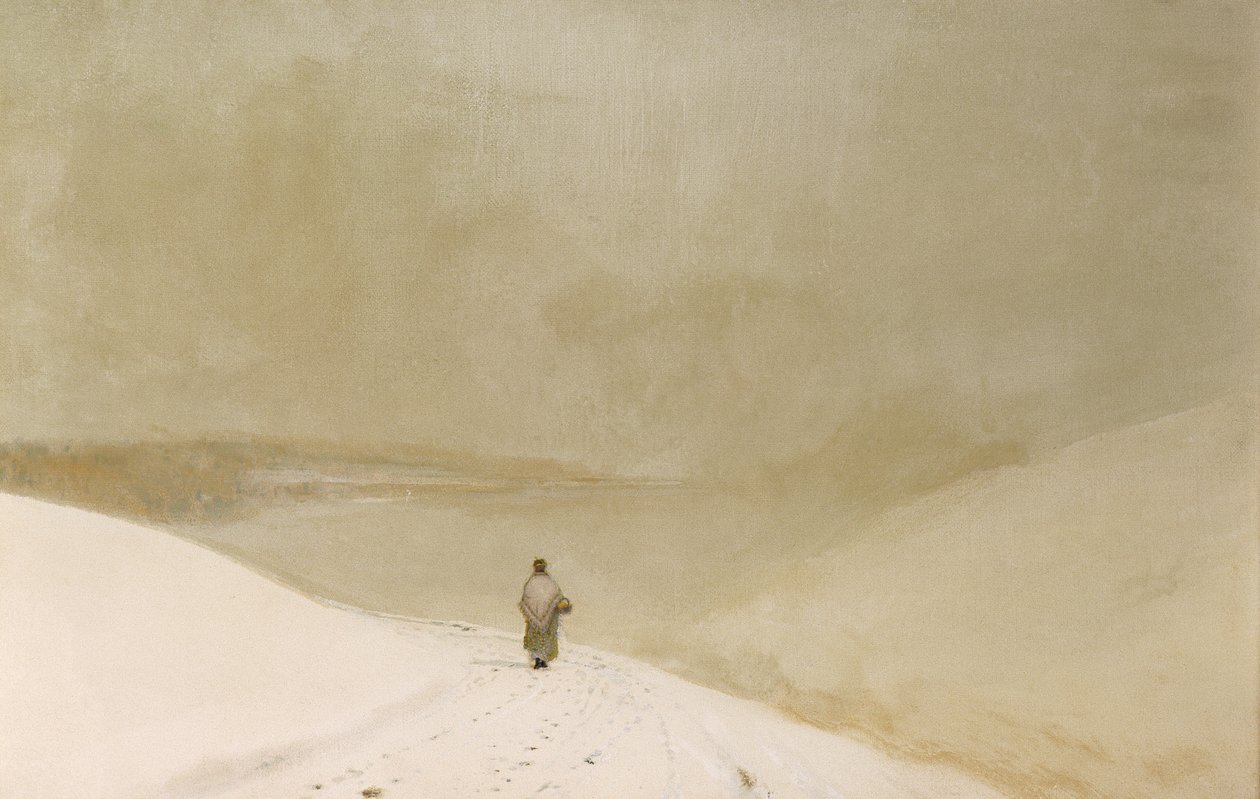 Schnee und Nebel (Caprice in Gelb-Moll) von John Atkinson Grimshaw