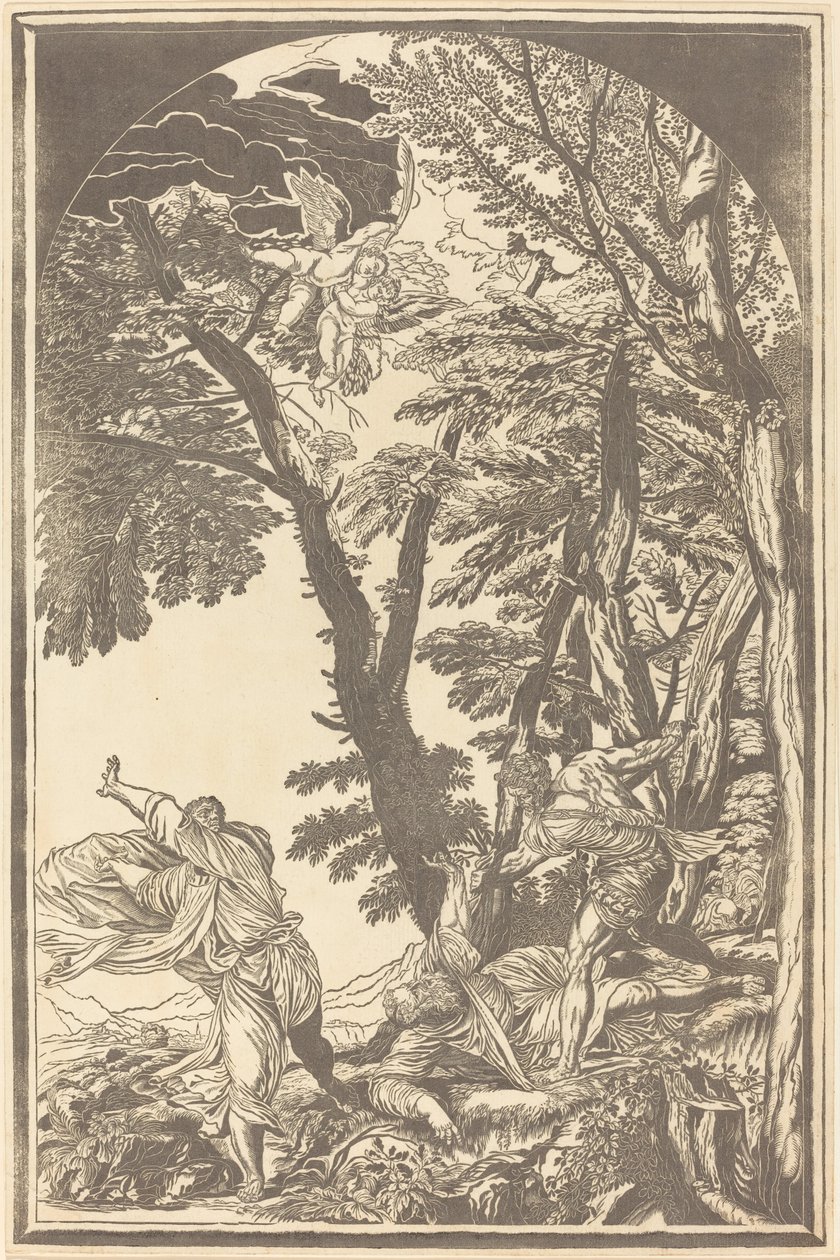 Der Tod des Heiligen Petrus Martyr von John Baptist Jackson after Titian