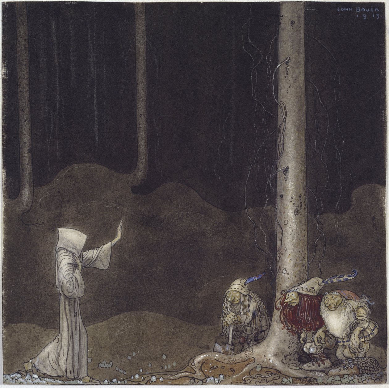 Bruder Martin und die drei Trolle von John Bauer