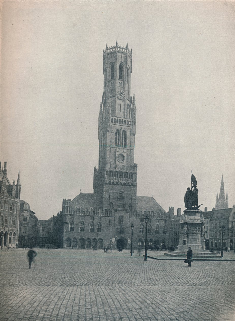 Der Markt und der Belfried, Brügge, Belgien um 1900 1914-1915 von John Benjamin Stone