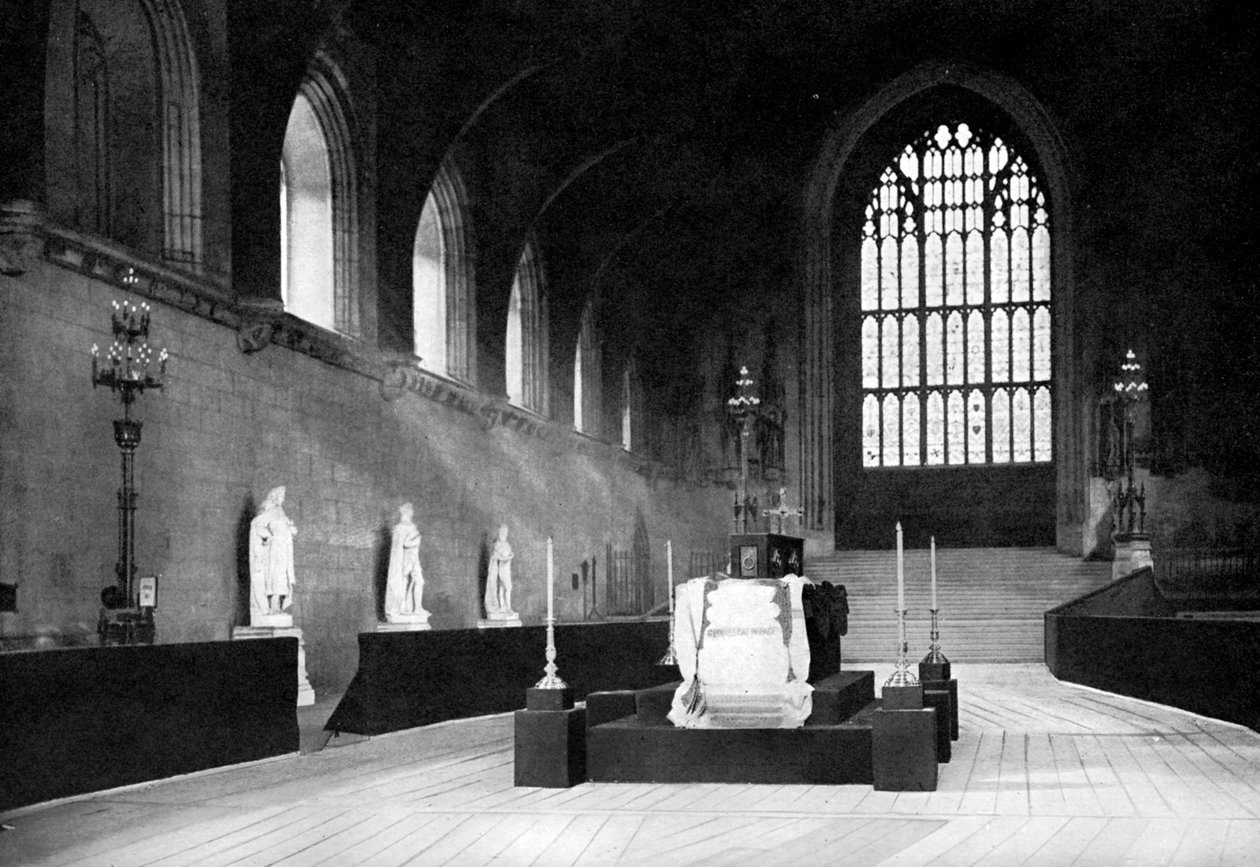Die Aufbahrung von William Gladstone, Westminster Hall, London, 1898 ca. 1905 von John Benjamin Stone