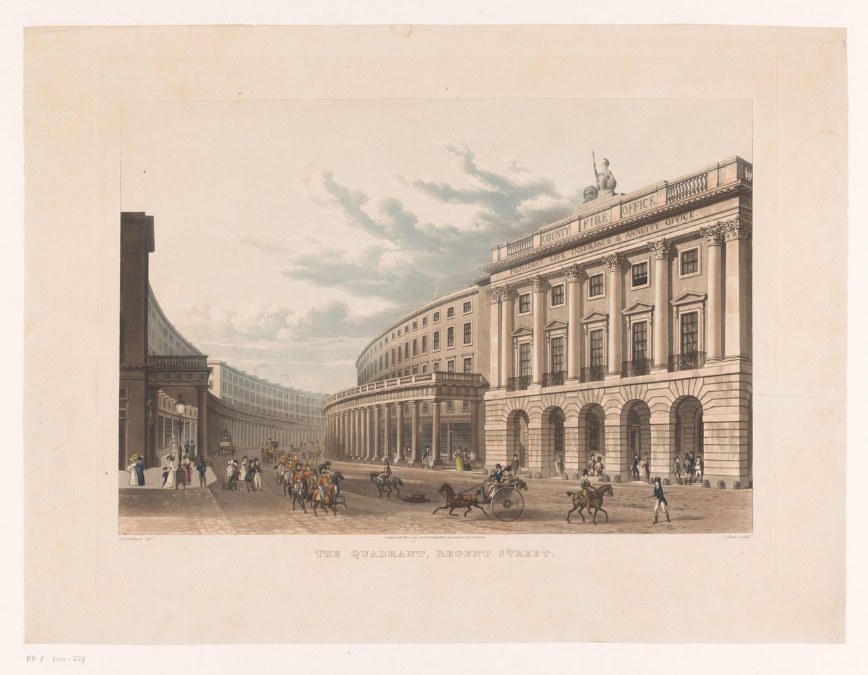 Ansicht von Regent Street in London von John Bluck