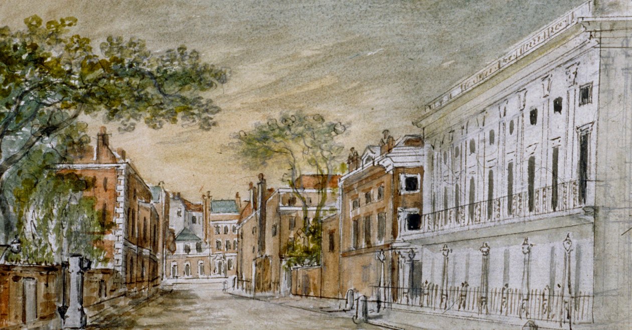Blick entlang der Vigo Lane, City of Westminster, London, 1793 von John Bromley