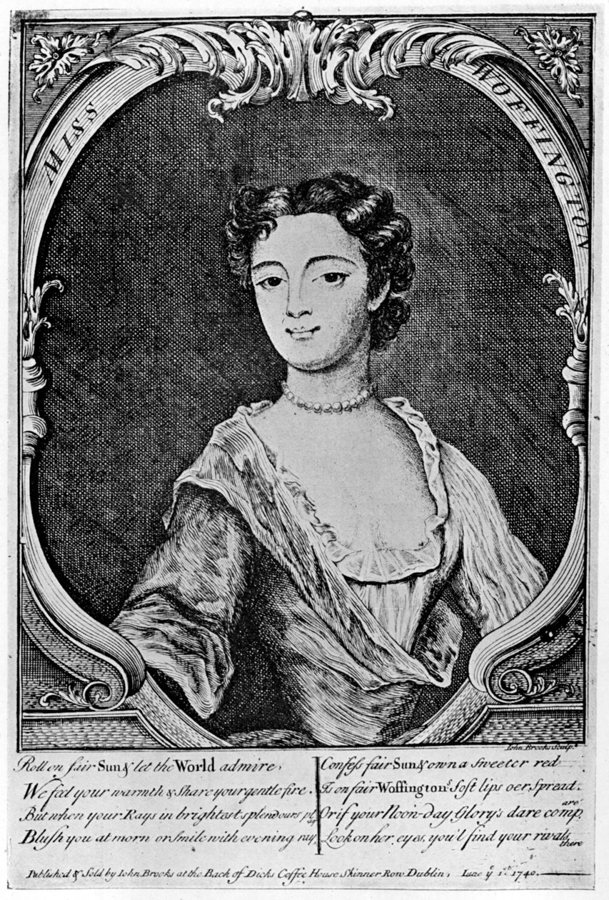 Margaret Peg Woffington 1720-1760, irische Schauspielerin, 18. Jahrhundert 1905 von John Brooks
