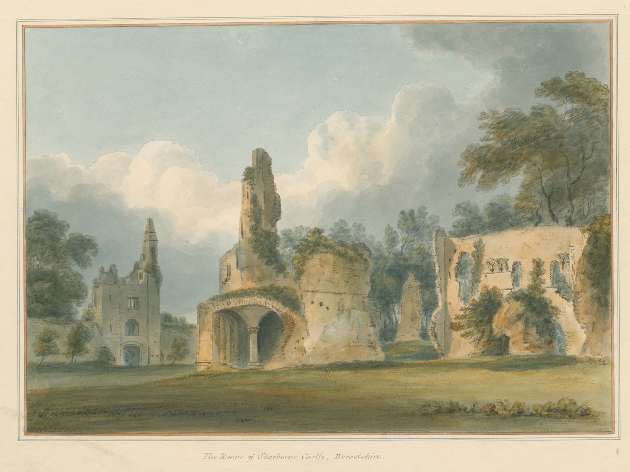 Dorset - Sherborne - Burgruinen, 1802 von John Buckler