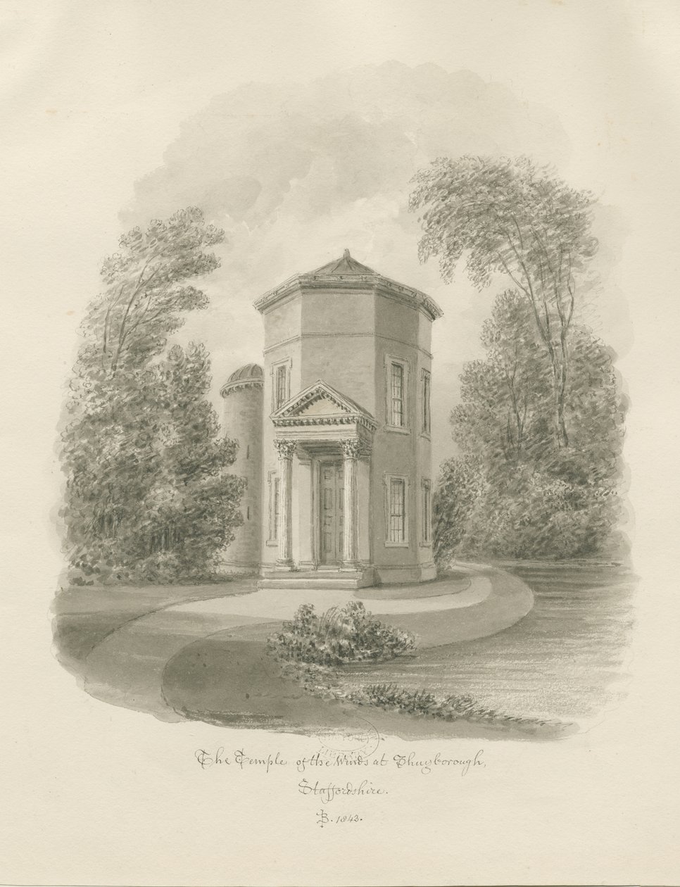Shugborough - Tempel der Winde von John Buckler