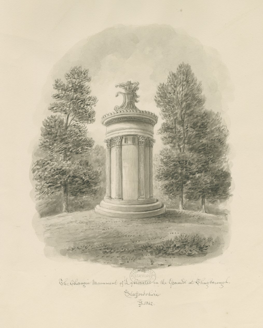 Shugborough - Das Choragische Denkmal des Lysikrates von John Buckler