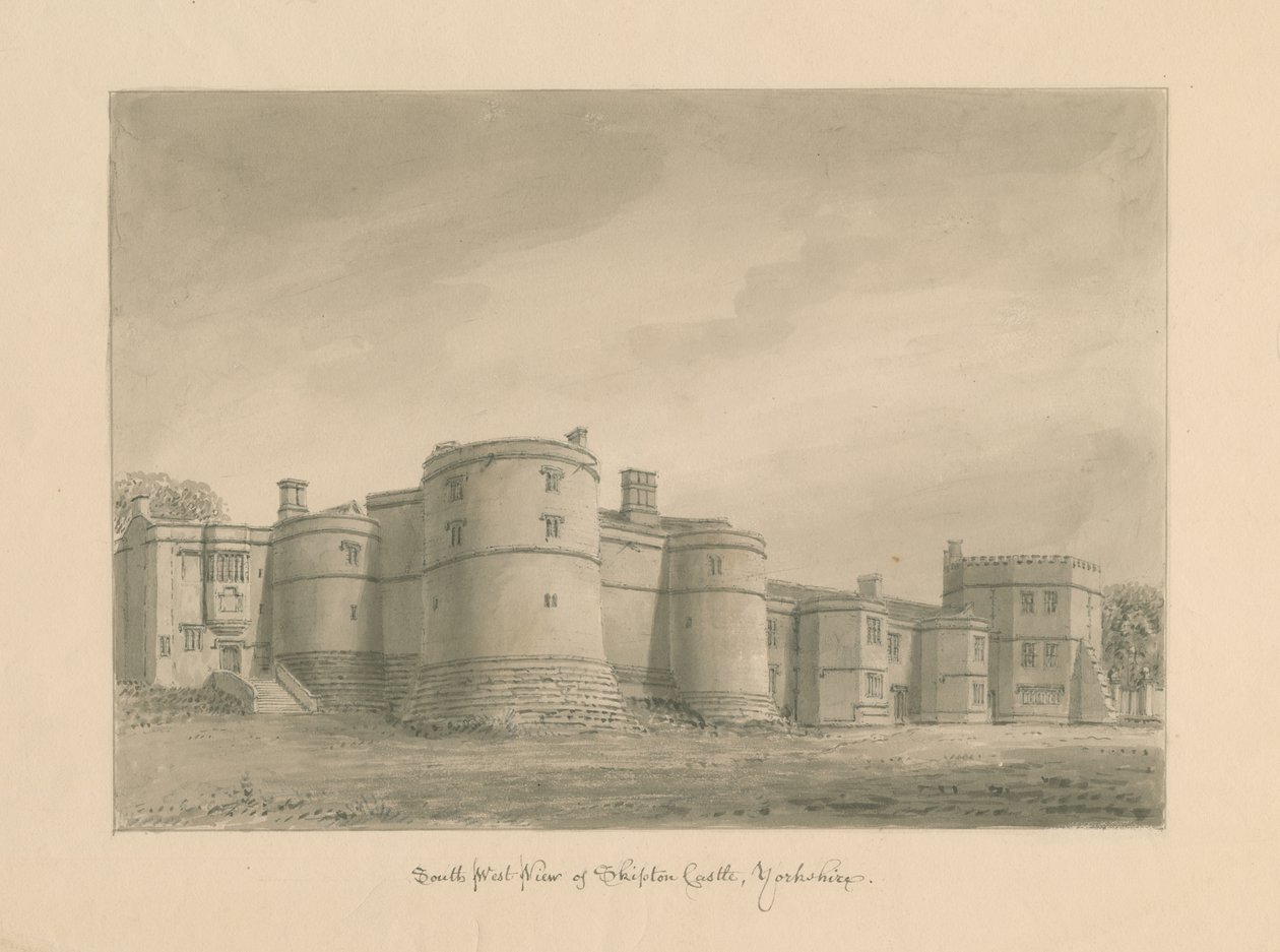 Yorkshire - Skipton Castle, 1818 von John Buckler