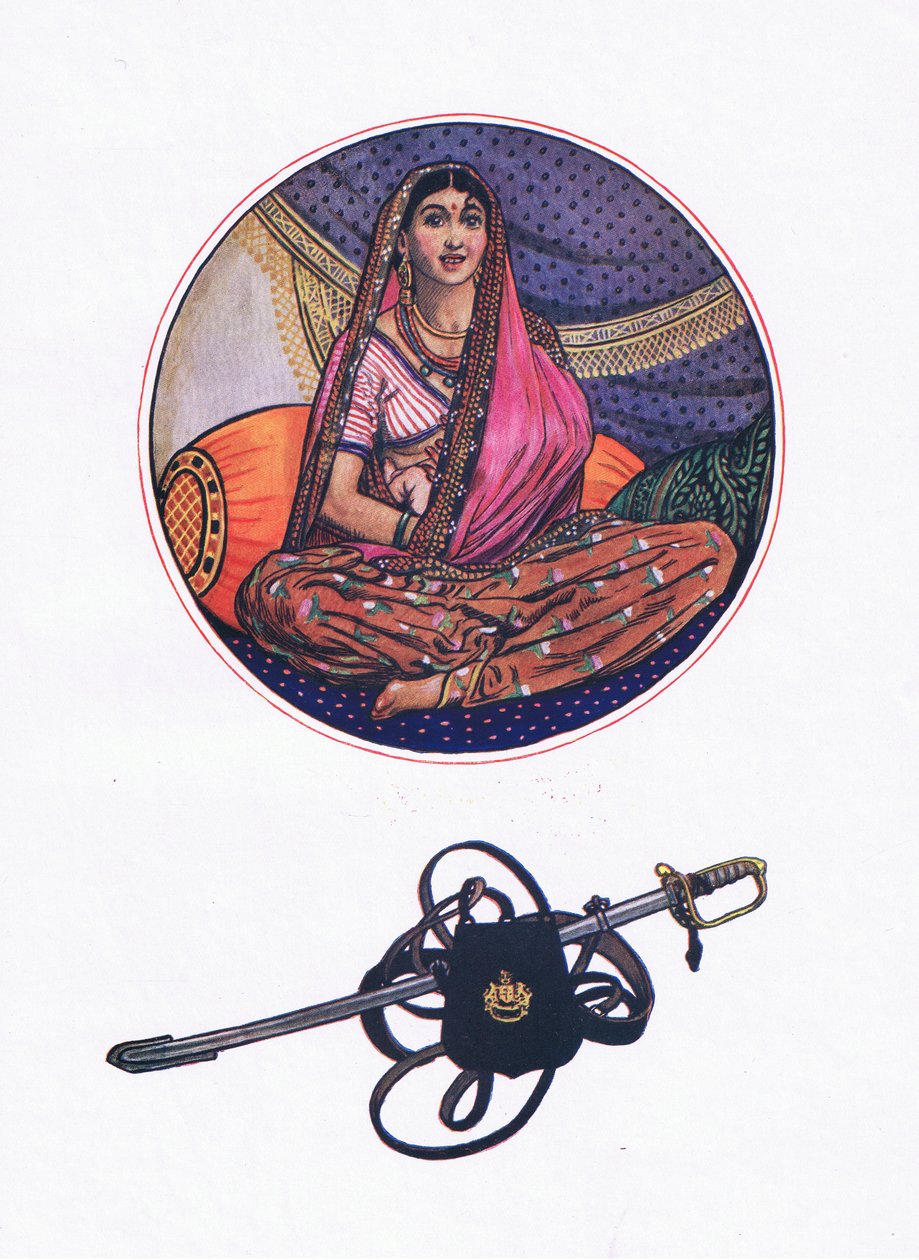 Lalila an den Ferengi-Liebhaber, Illustration aus The Garden of Kama (and other lyrics from India), 1920 von John Byam Liston Shaw