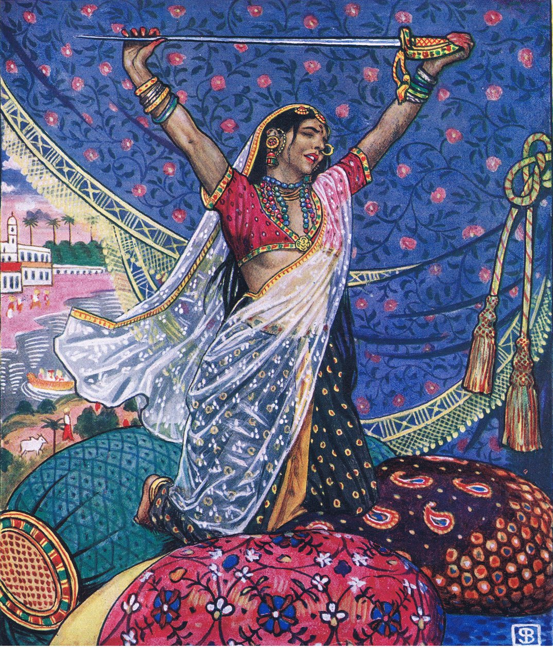 Weniger als der Staub, Illustration aus The Garden of Kama (and other lyrics from India), 1920 von John Byam Liston Shaw