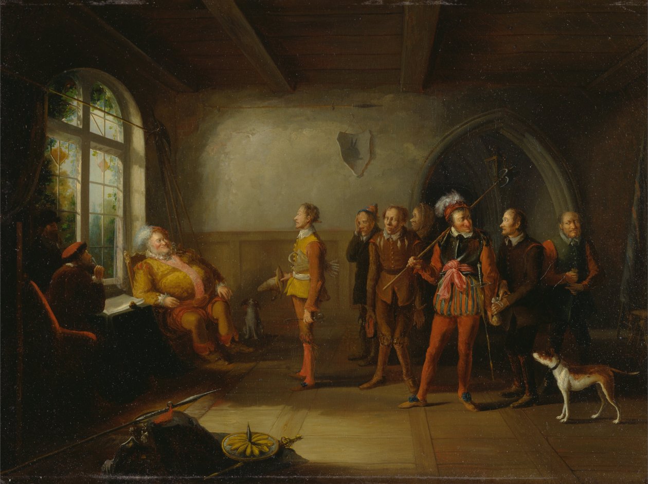 Falstaff und die Rekruten, aus "Henry IV, Teil II" von John Cawse