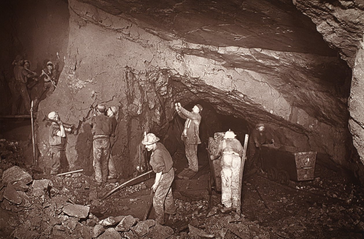Stoping bei der 70, East Pool Mine, Illustration aus 