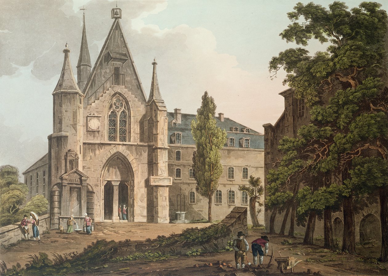 Das Collège de Navarre in Paris, graviert von I. Hill, 1809 von John Claude Nattes