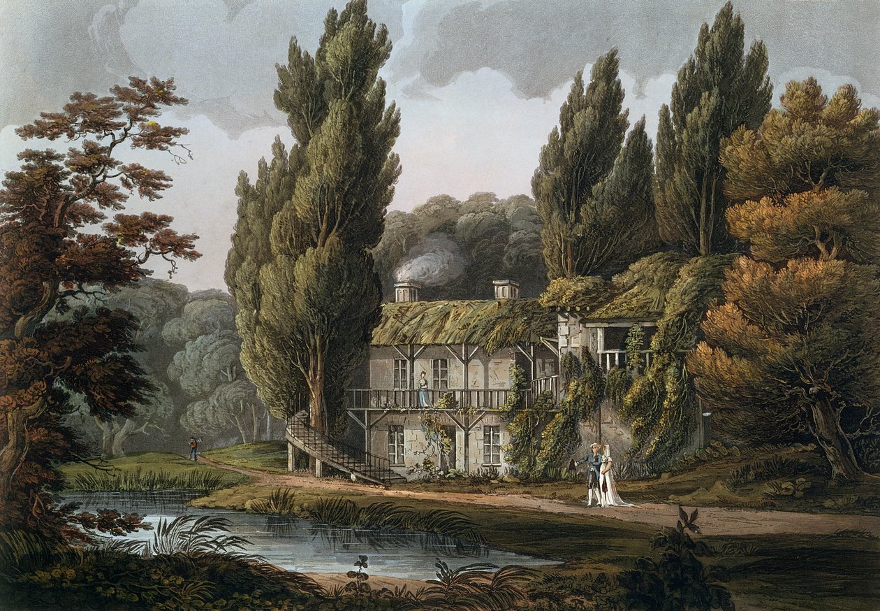Das Esszimmer im Hameau von Marie-Antoinette, Illustration aus 