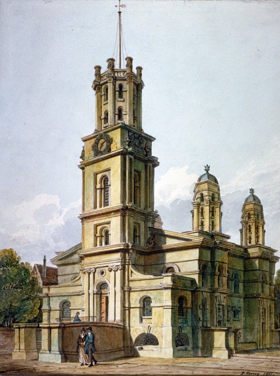 Kirche St. Georg im Osten, Stepney, London, 1811 von John Coney