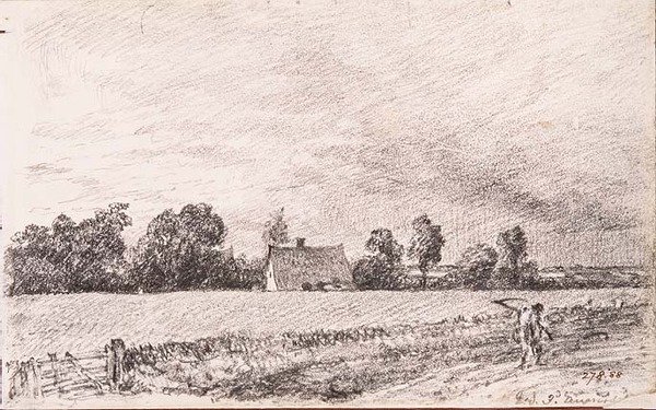 Häuser und Straße, East Bergholt von John Constable