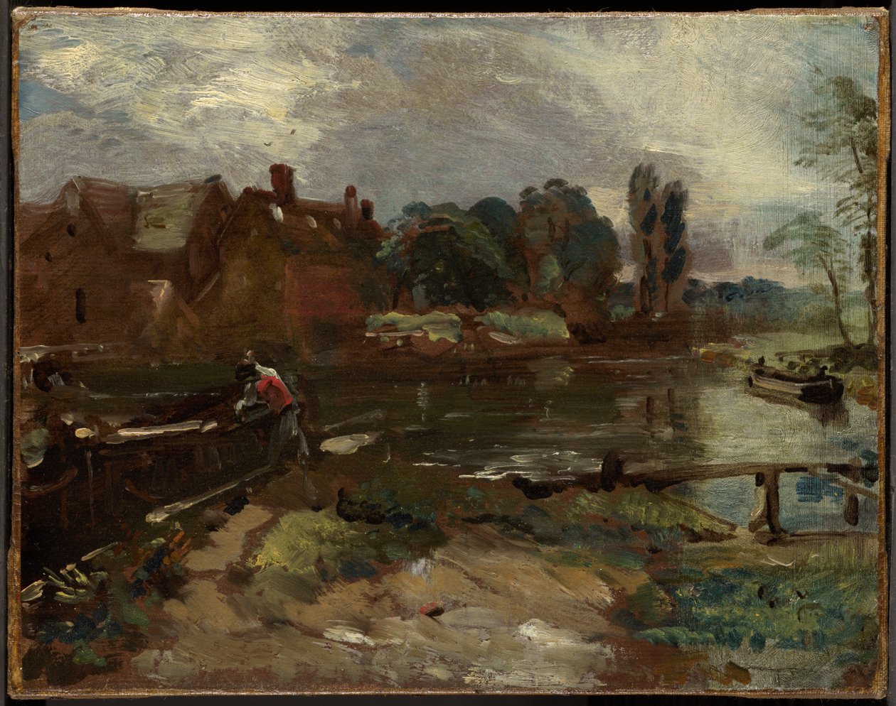 Flatford-Mühle vom Schleusenweg von John Constable